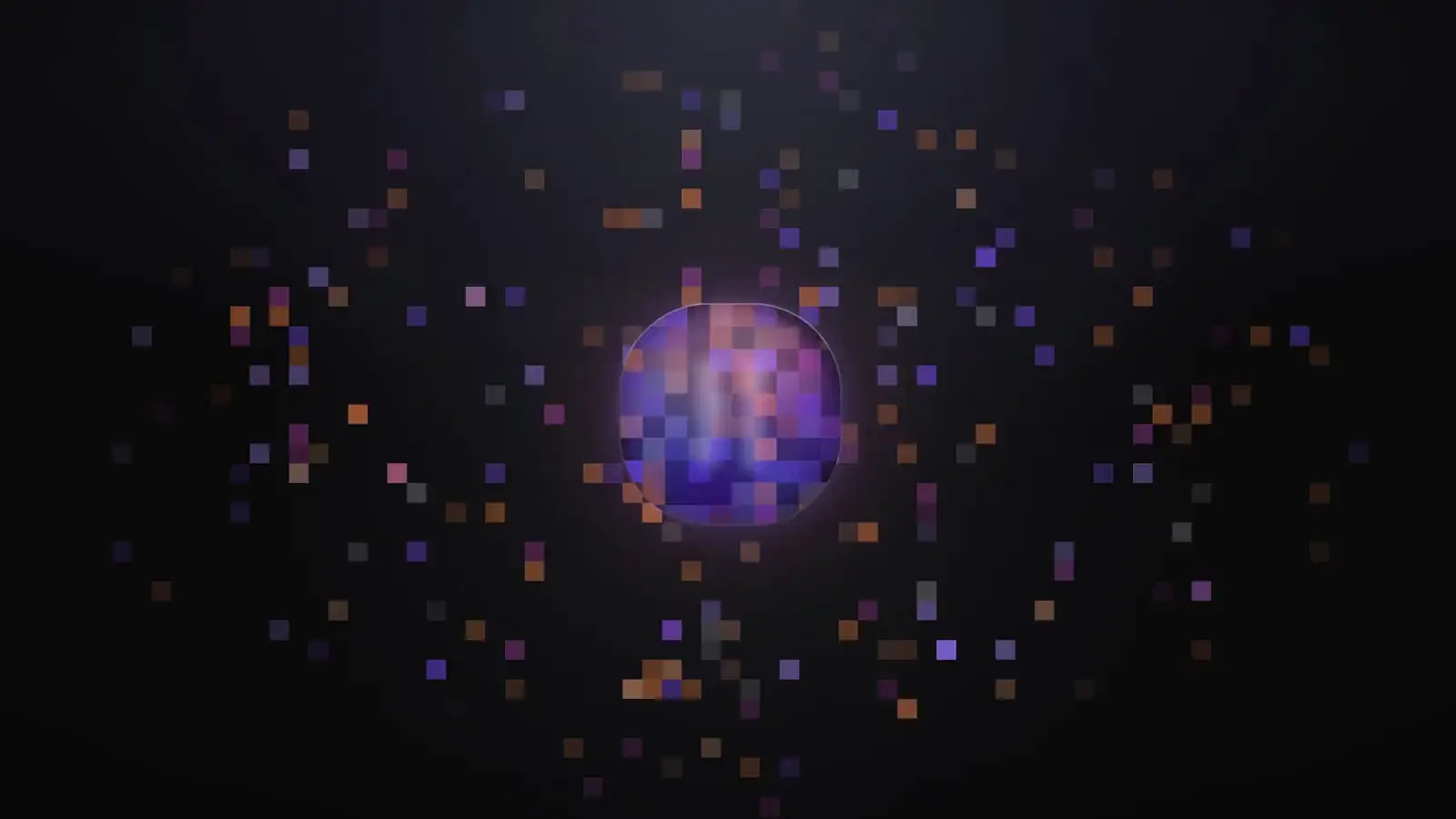 SaaS launch video: a glowing voice orb on a dark screen